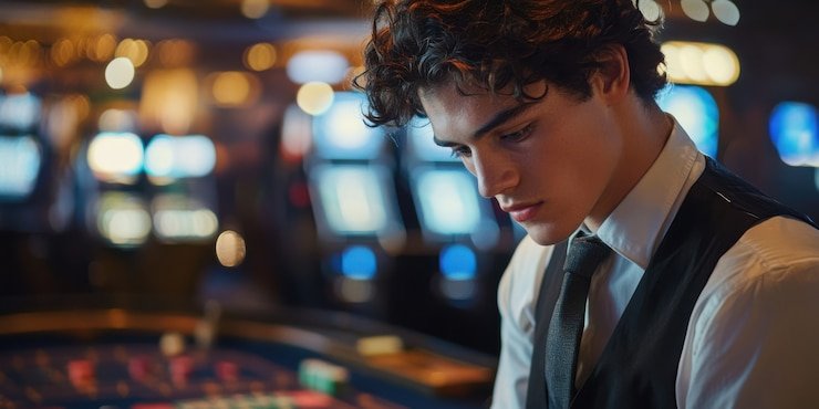 Tampilan meja European Roulette langsung di studio kasino razergold dengan dealer profesional